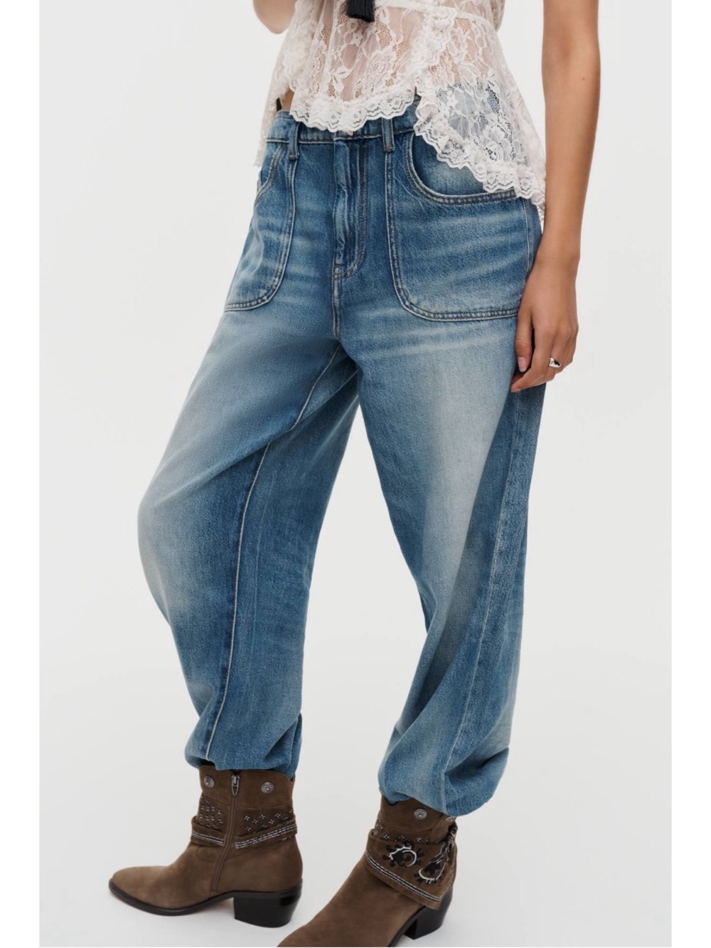 Pilcro Anthropologie Jenna Mid Rise Relaxed Jeans Size M